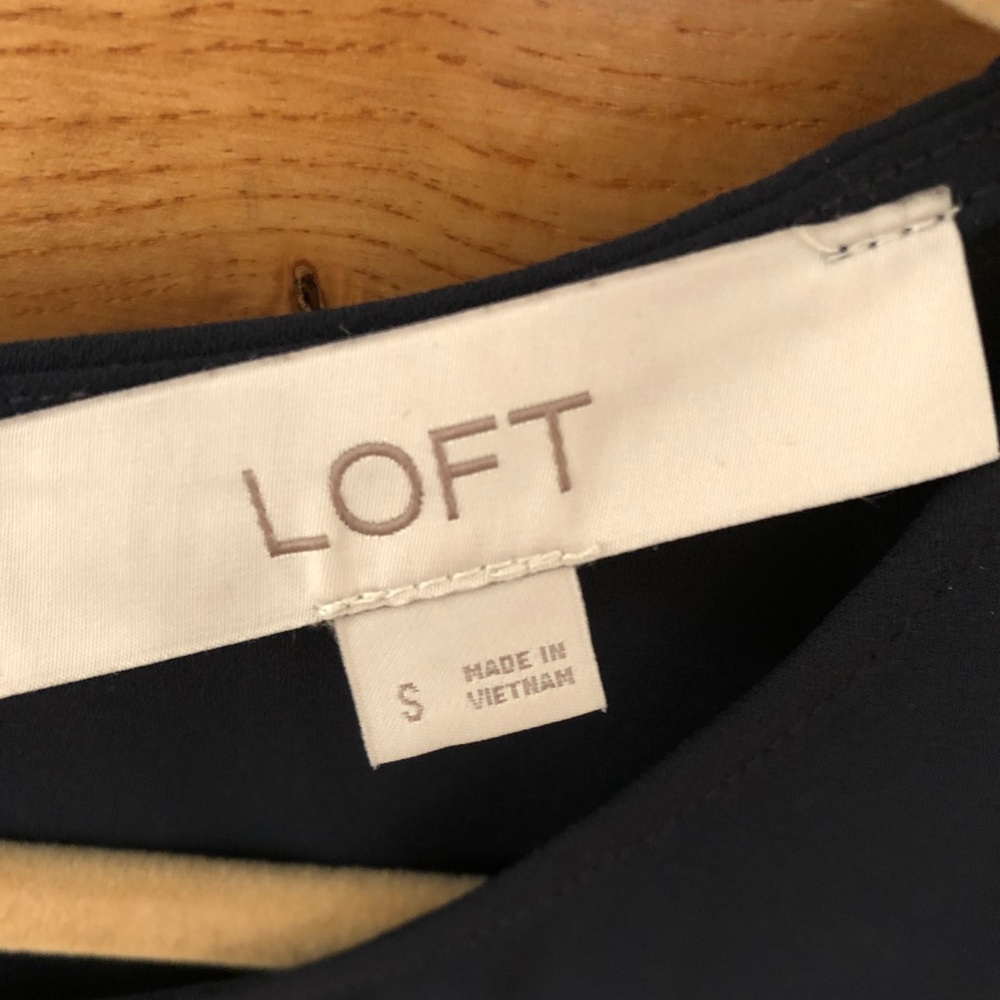 Beautiful NAVY Ruffle Blouse - Picture 3 of 4